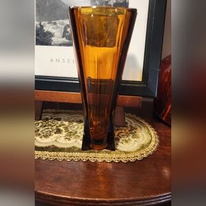 Amber Glass Vase